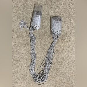 Tassels, corded Silver/Gray 26” with 2in rayon tassel.